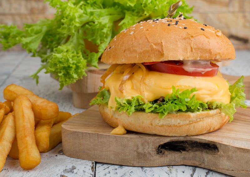 Double crispy chicken sandwich stacked high